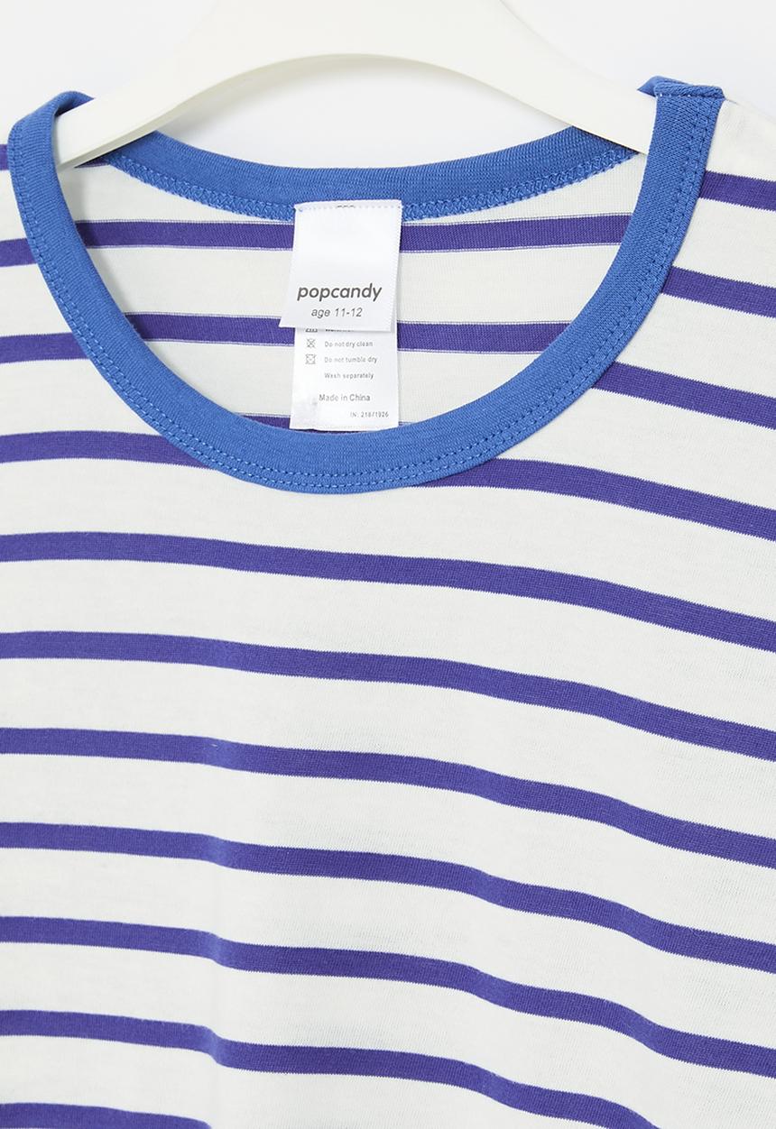 Pop Candy - Striped t-shirt - blue