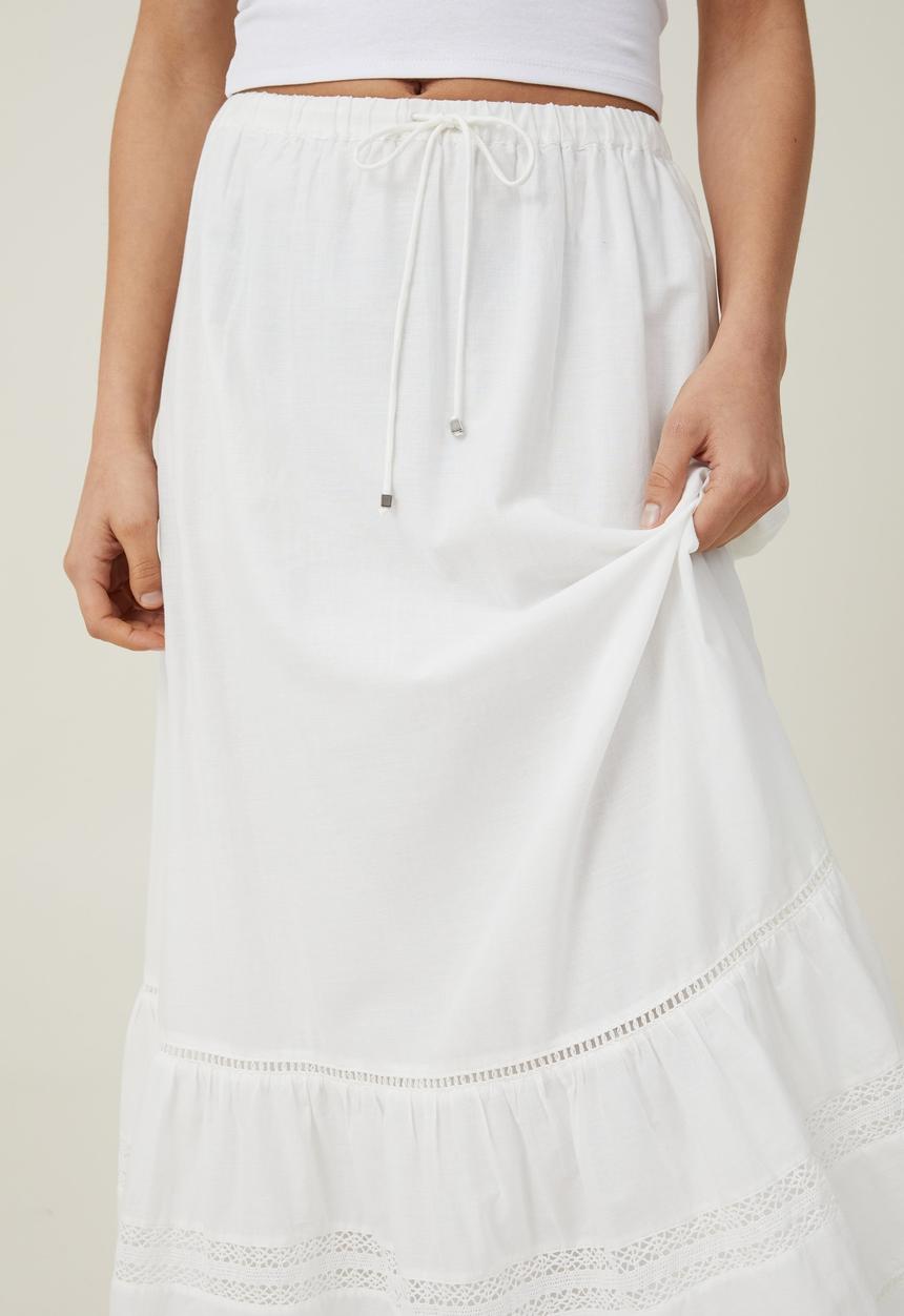 Cotton On - Rylee Lace Maxi Skirt - White
