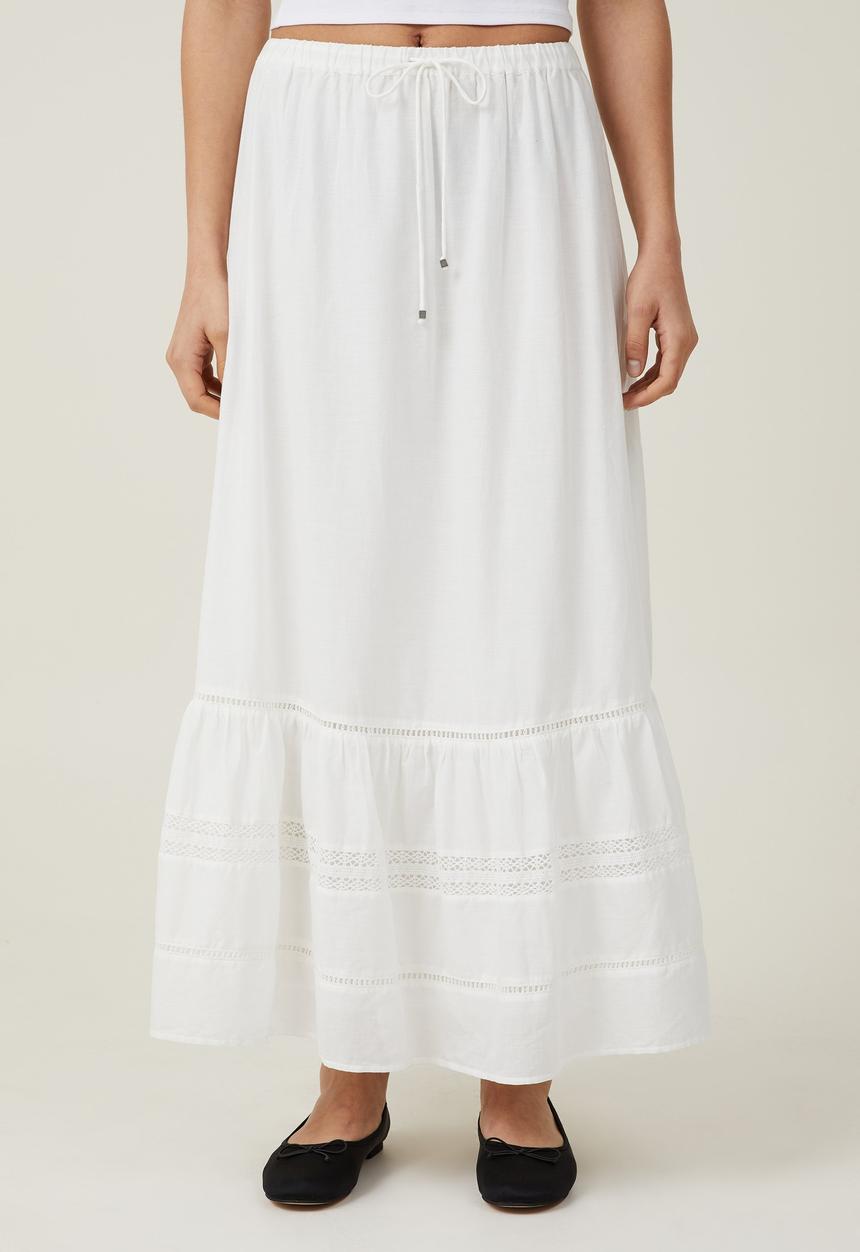 Cotton On - Rylee Lace Maxi Skirt - White