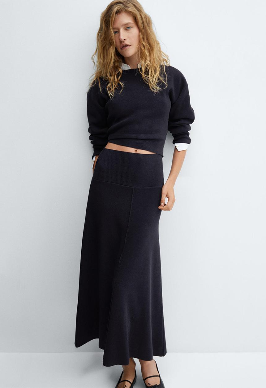 MANGO - Skirt Grechen - Navy