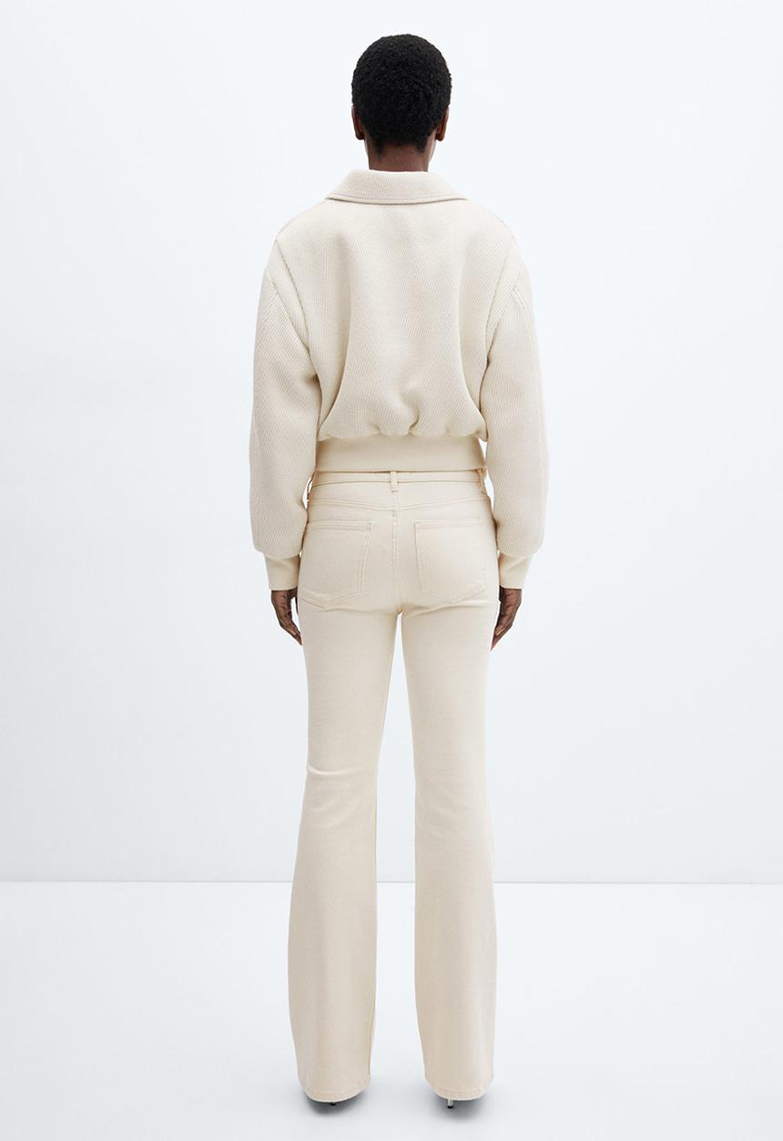 MANGO - Jeans Vivian - Light Beige