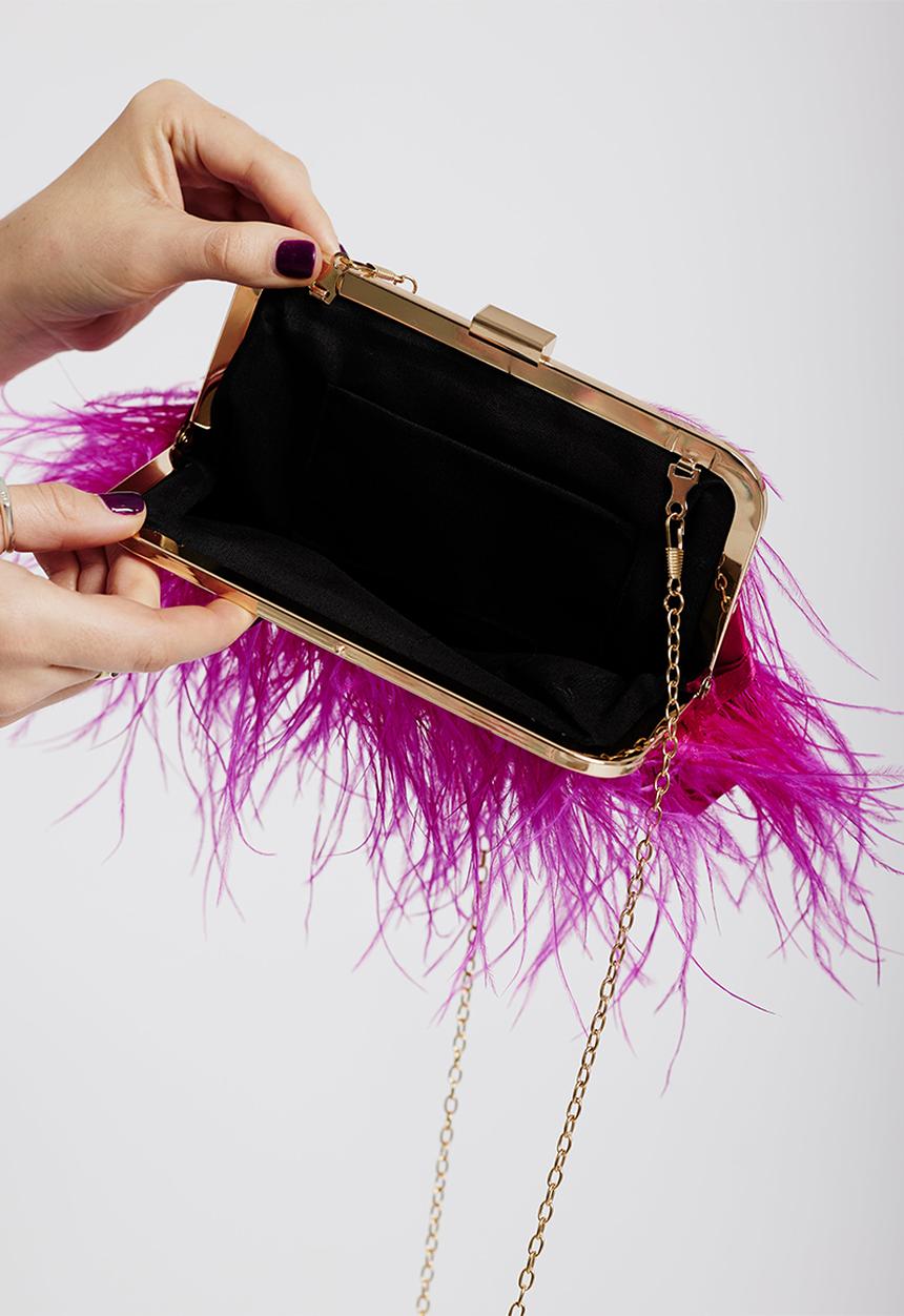 Me&B - The feather clutch - pink