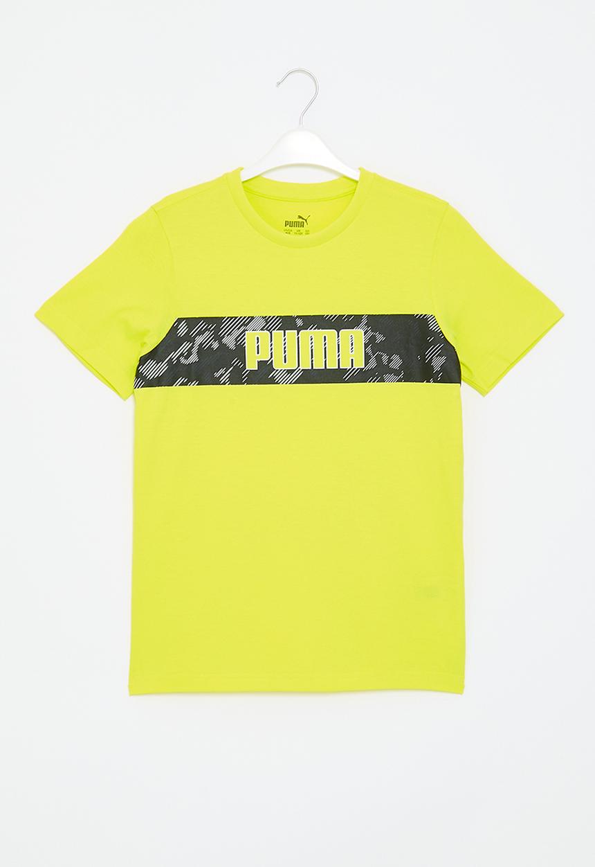 PUMA - Active sports graphic tee  b - yellow burst