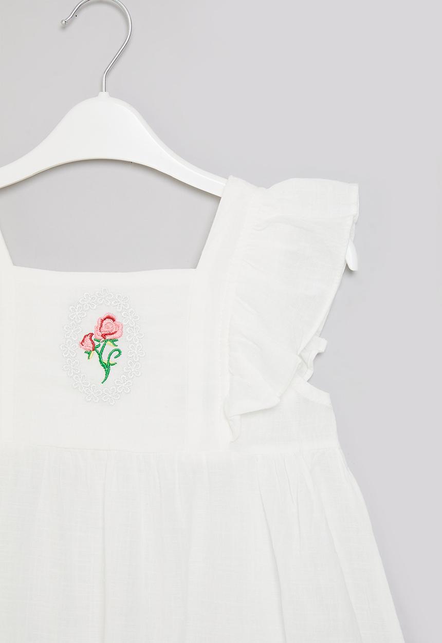 Pop Candy - Frill sleeve dress - white