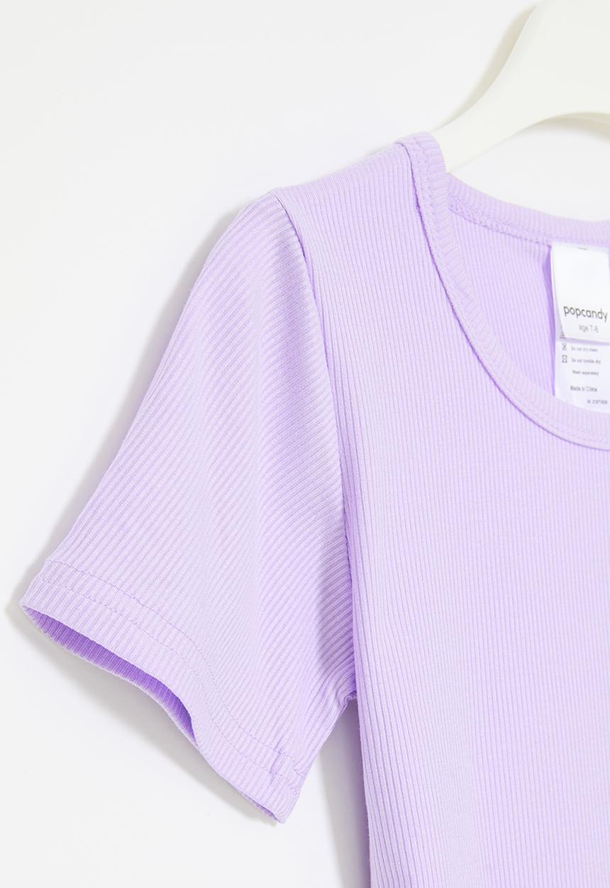 Pop Candy - Curved hem tee-purple