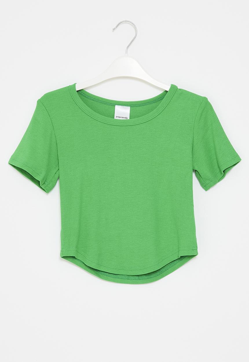 Pop Candy - Curved hem tee - green