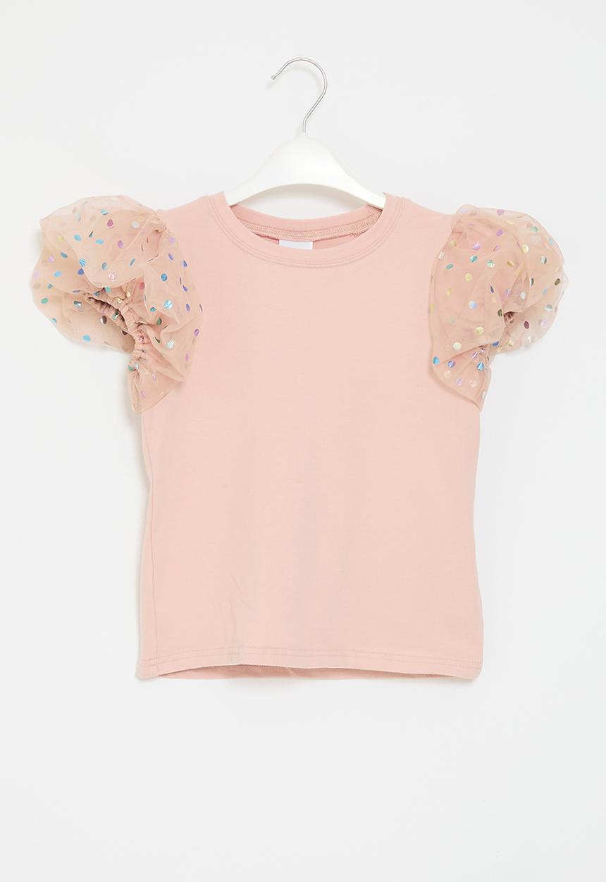 Pop Candy - Puff sleeve tee - pink