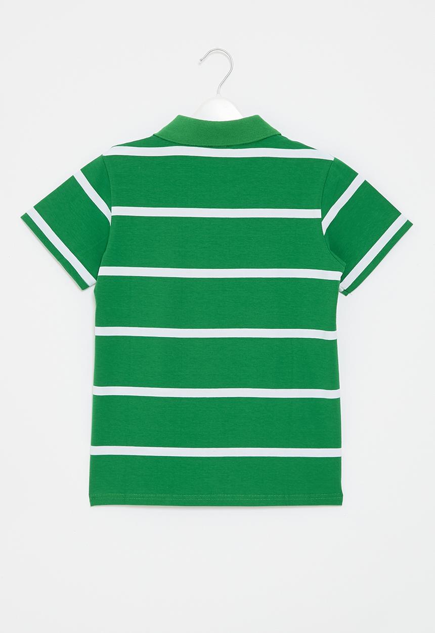 Pop Candy - Stripe golfer - green & white