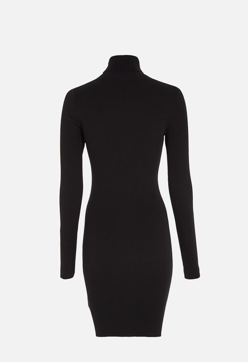 Calvin Klein - Badge roll neck sweater dress - ck black