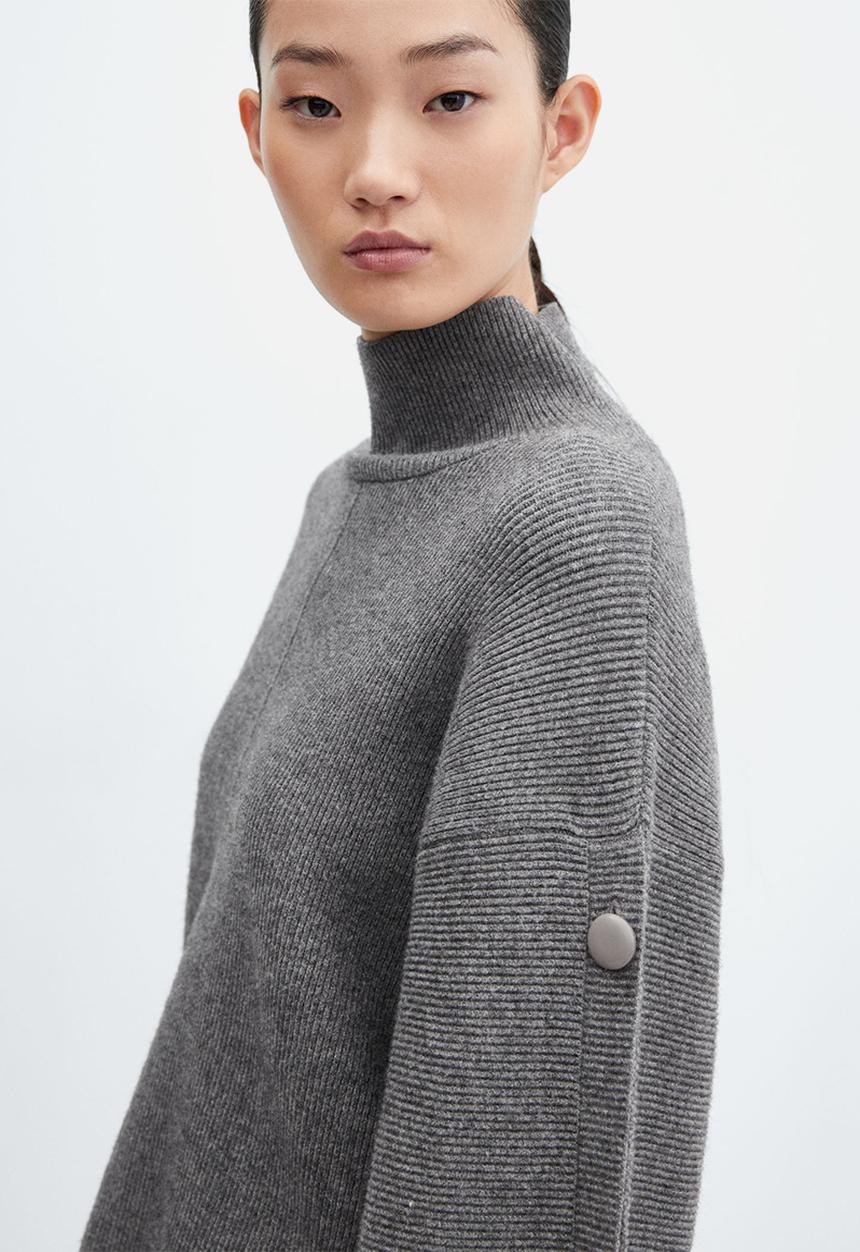 MANGO - Sweater rolling - grey