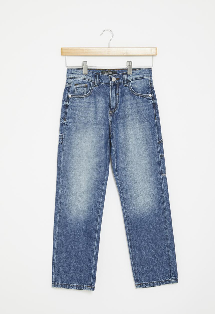 GUESS - Denim oversize pants - blue thunderbolt boy wash