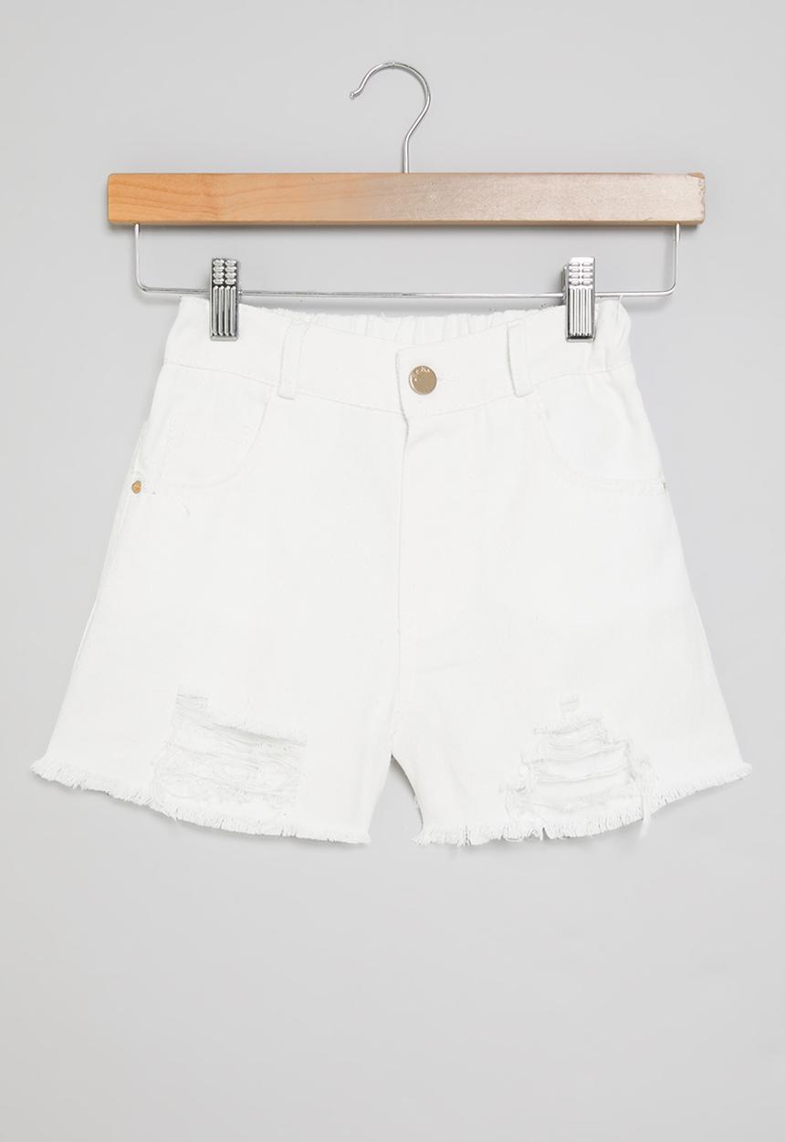 Pop Candy - Denim shorts - white