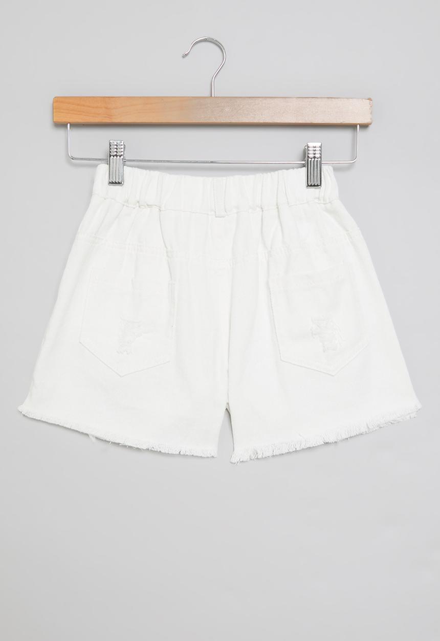 Pop Candy - Denim shorts - white