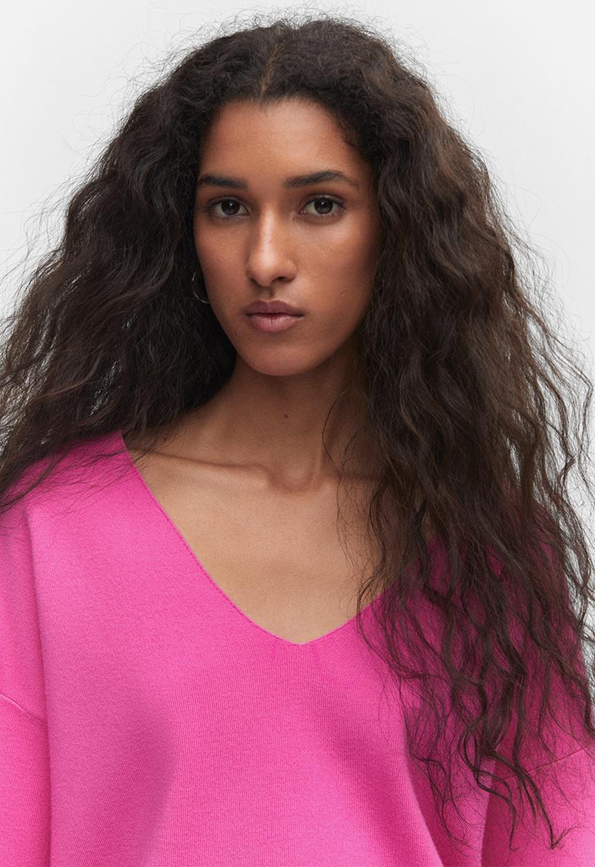 MANGO - Sweater tortugav - bright pink