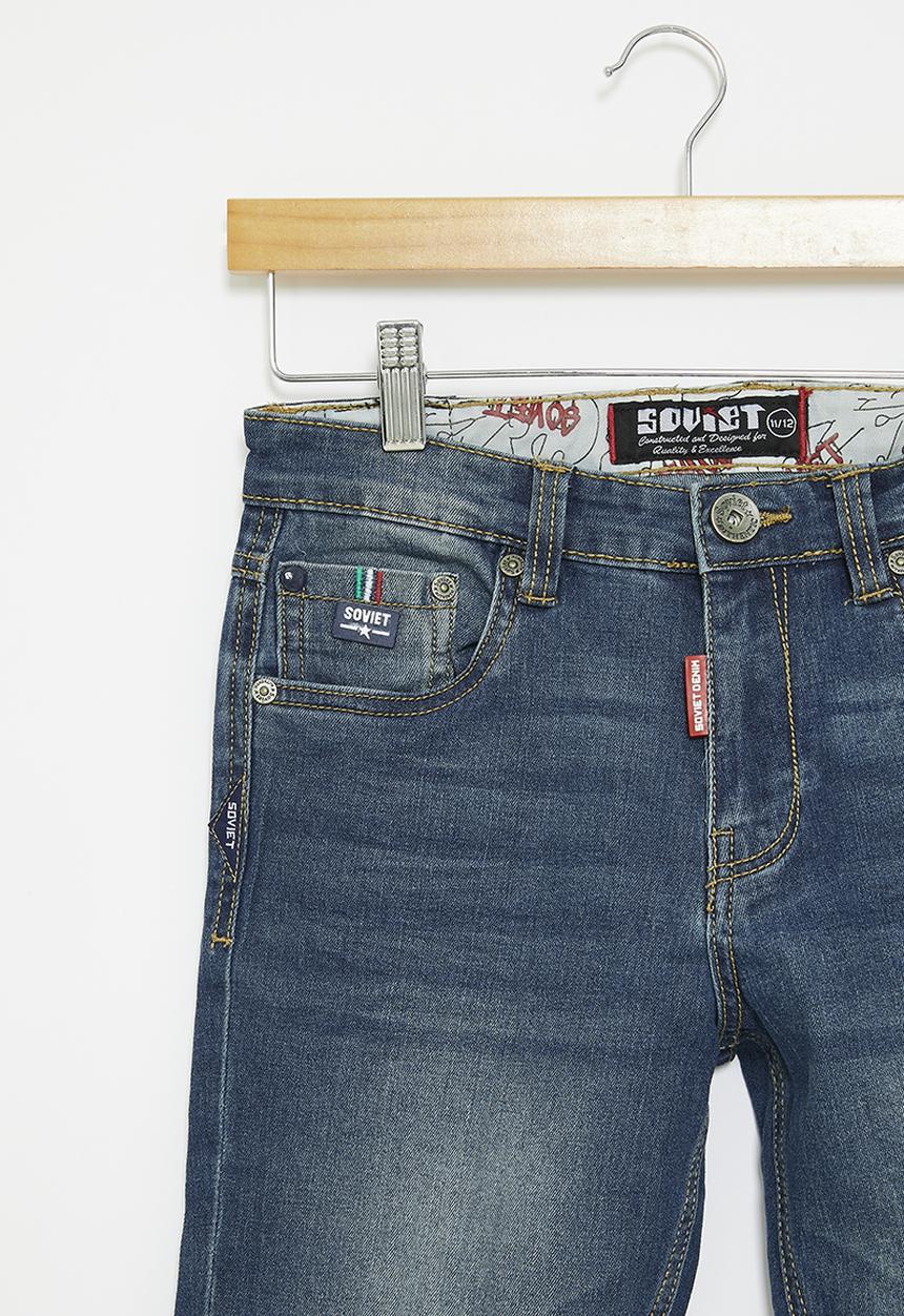 SOVIET - Boys denim short - dk indigo