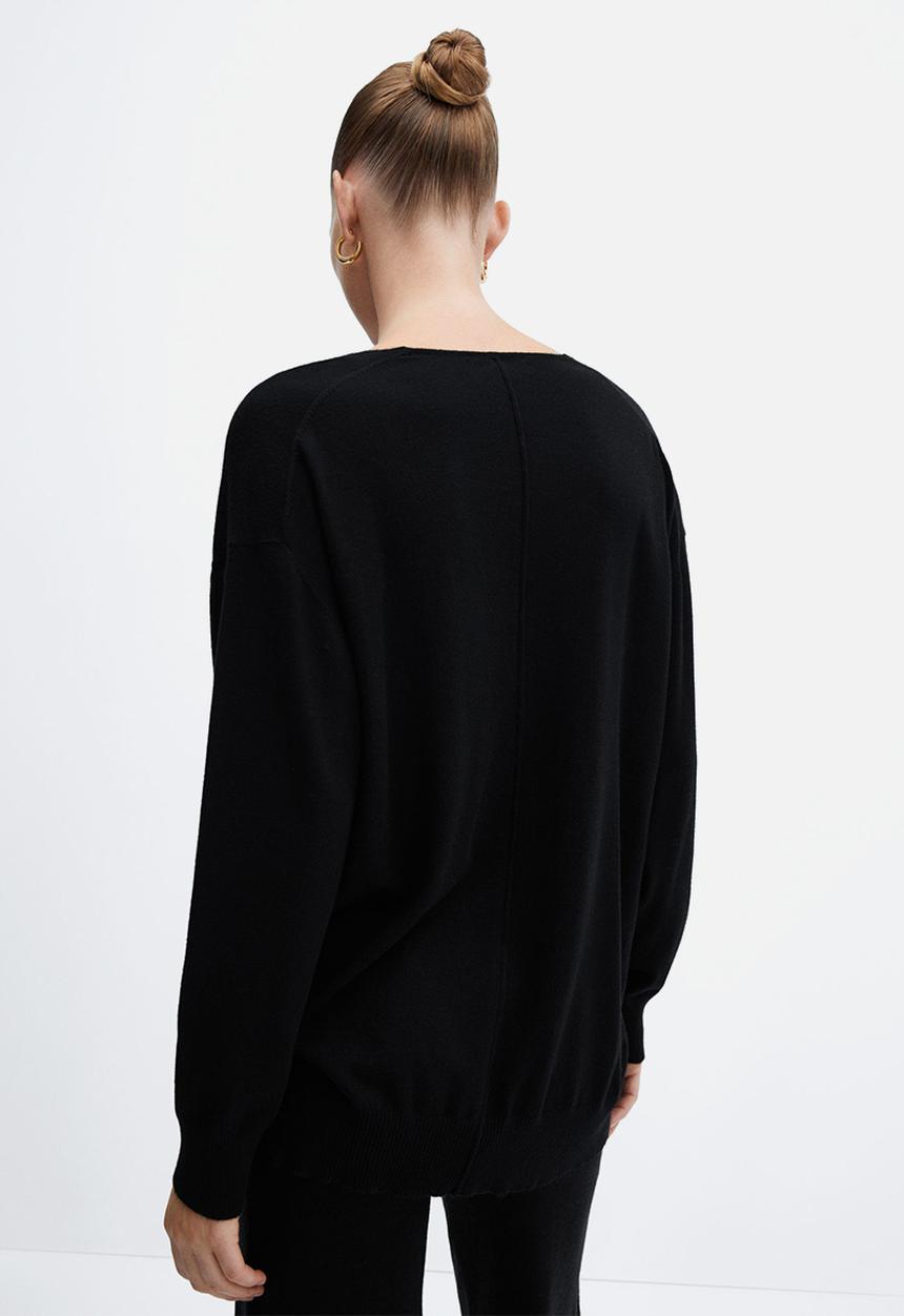 MANGO - Sweater vieira - black
