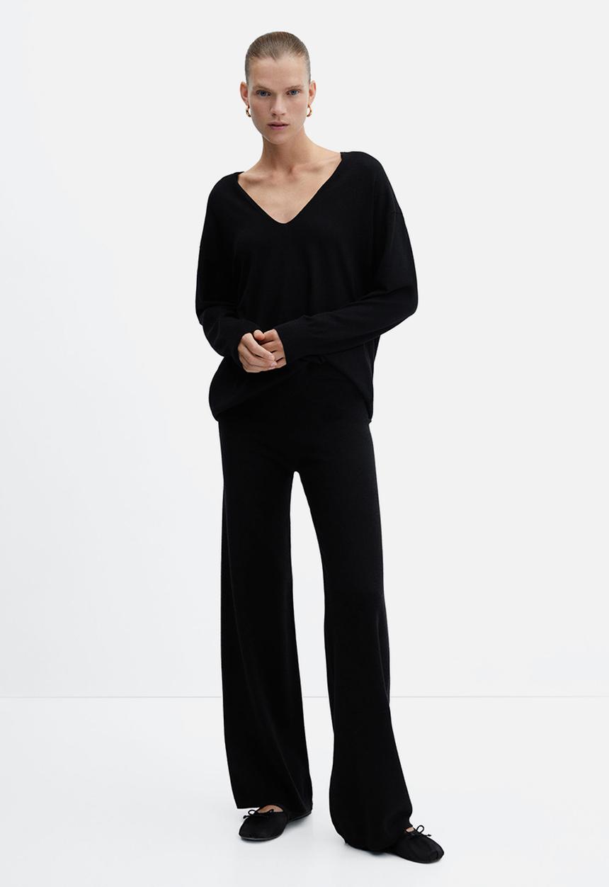 MANGO - Sweater vieira - black
