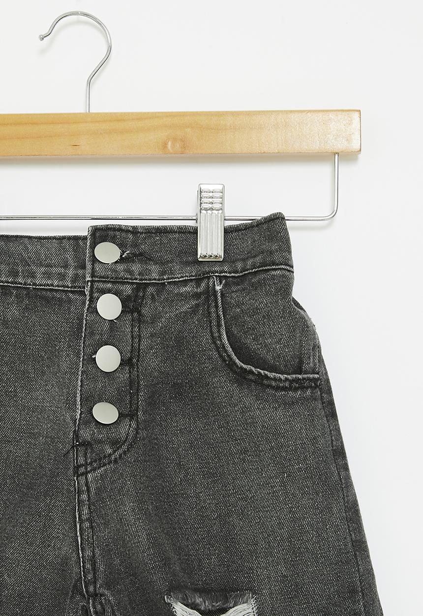 Pop Candy - Button down shorts - black