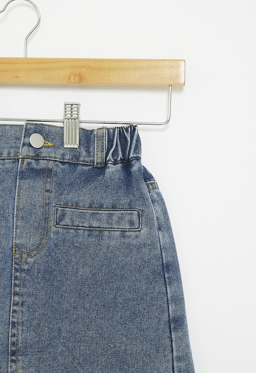 Pop Candy - Denim skirt - stonewash