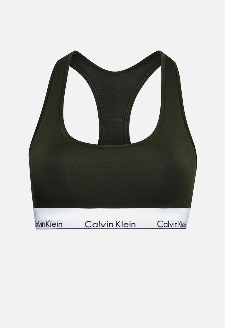 Calvin Klein - Unlined bralette - field olive