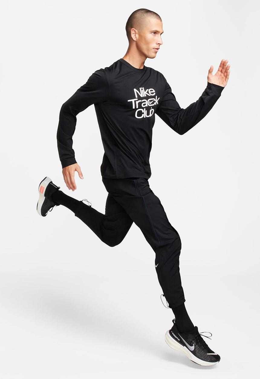 Nike - Track Club Dri-FIT Hyverse long sleeve run top in  - black 