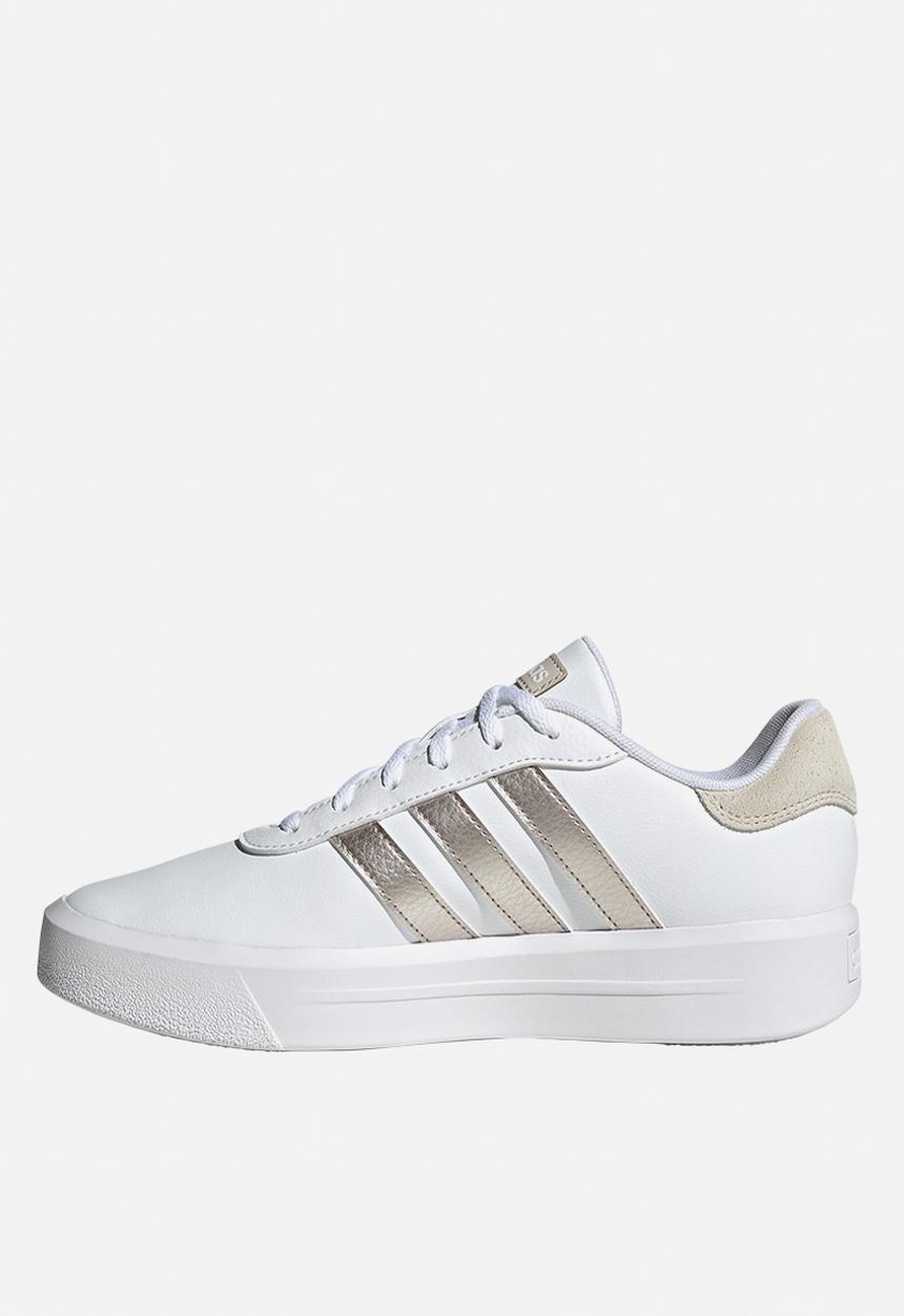 adidas Originals - Court platform - ftwr white/champagne met./alumina