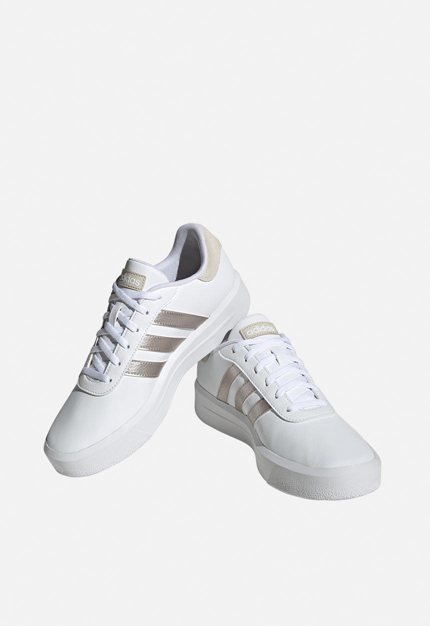 adidas Originals - Court platform - ftwr white/champagne met./alumina