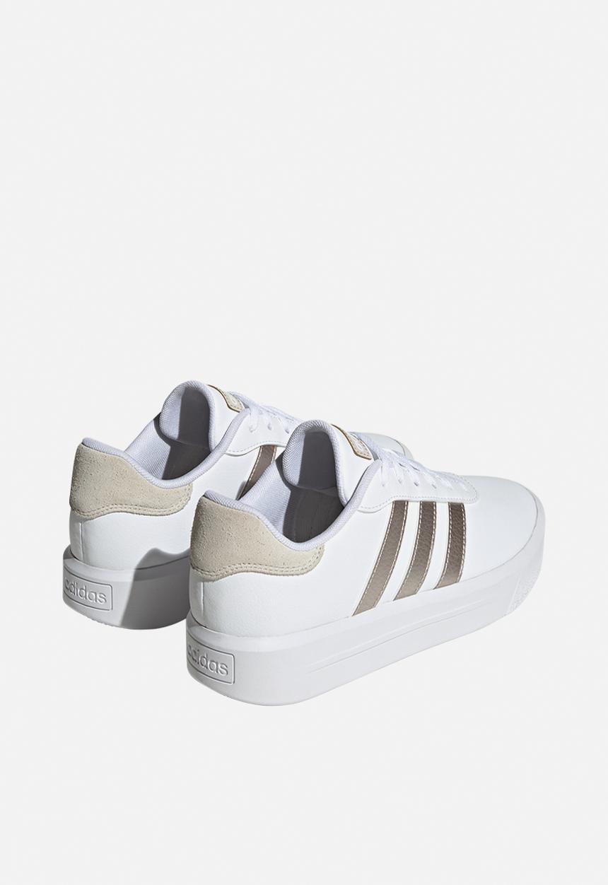 adidas Originals - Court platform - ftwr white/champagne met./alumina