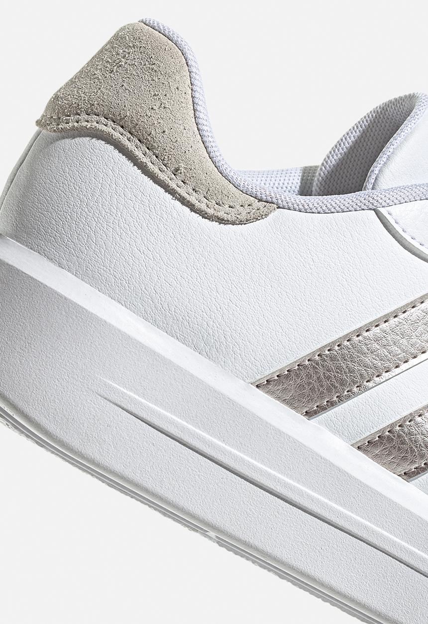 adidas Originals - Court platform - ftwr white/champagne met./alumina