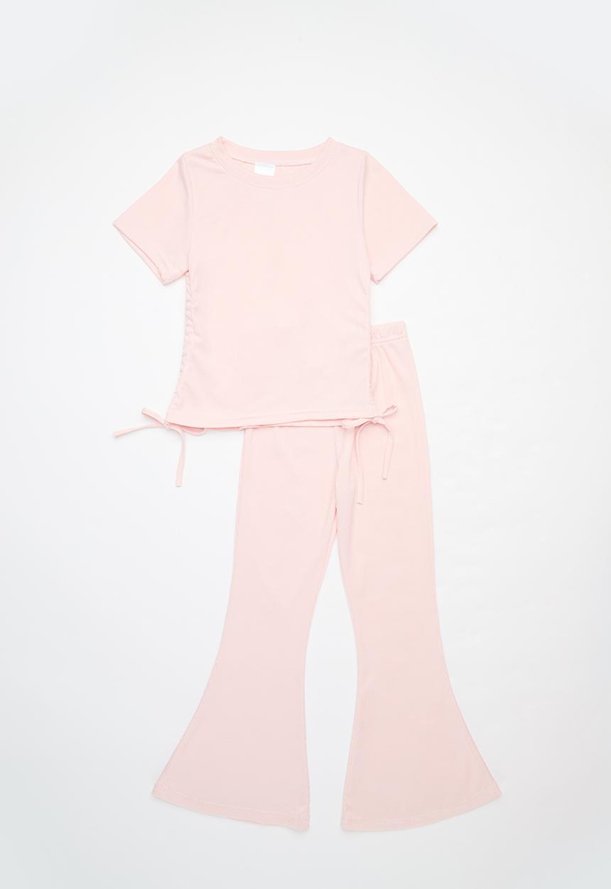 Pop Candy - Ribbed top and pants set - pink