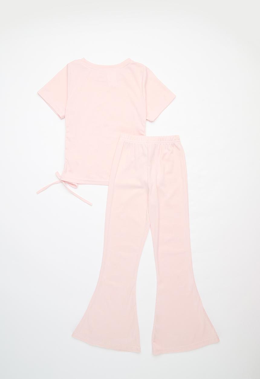 Pop Candy - Ribbed top and pants set - pink