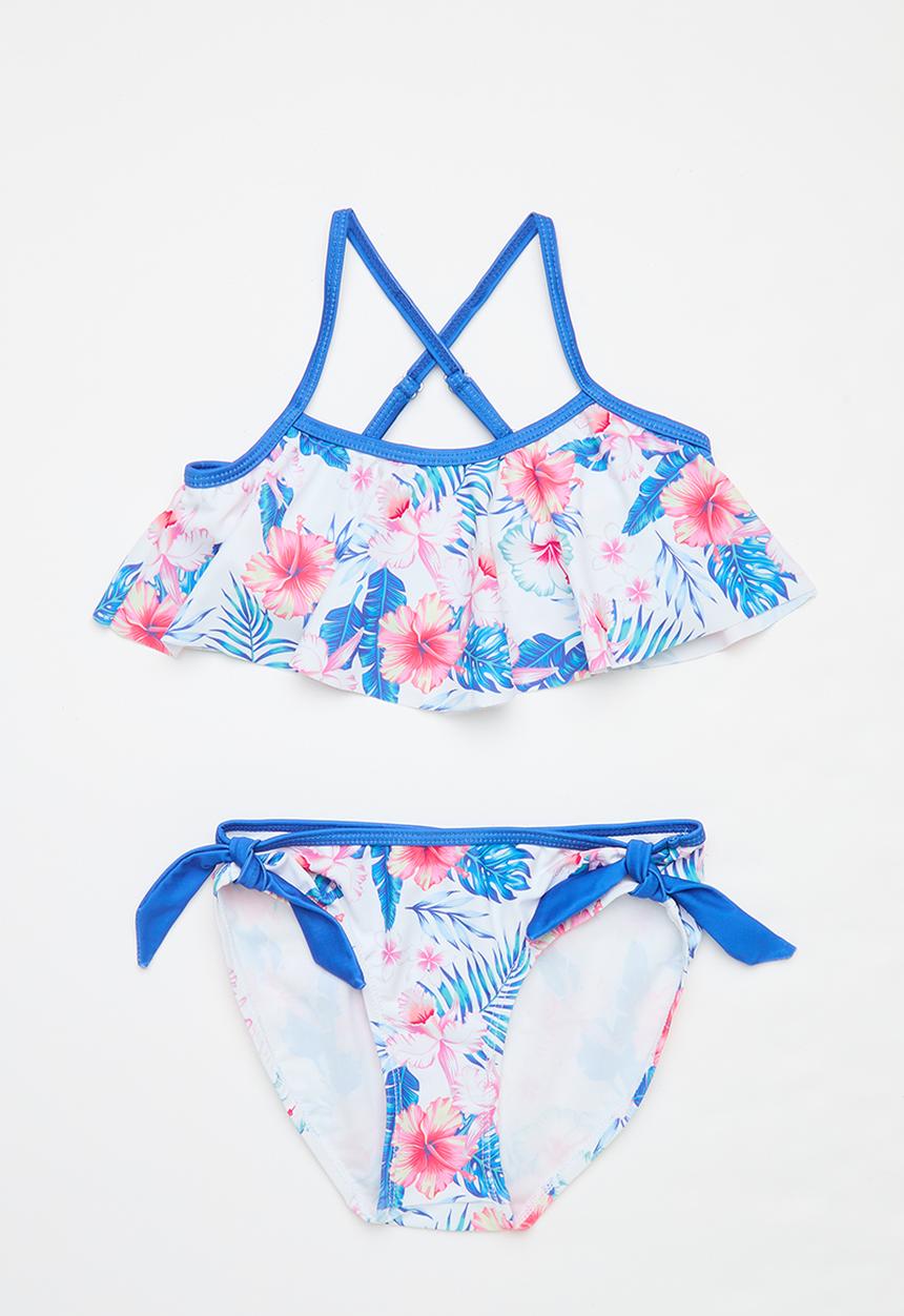Pop Candy - Palm print  bikini set - blue