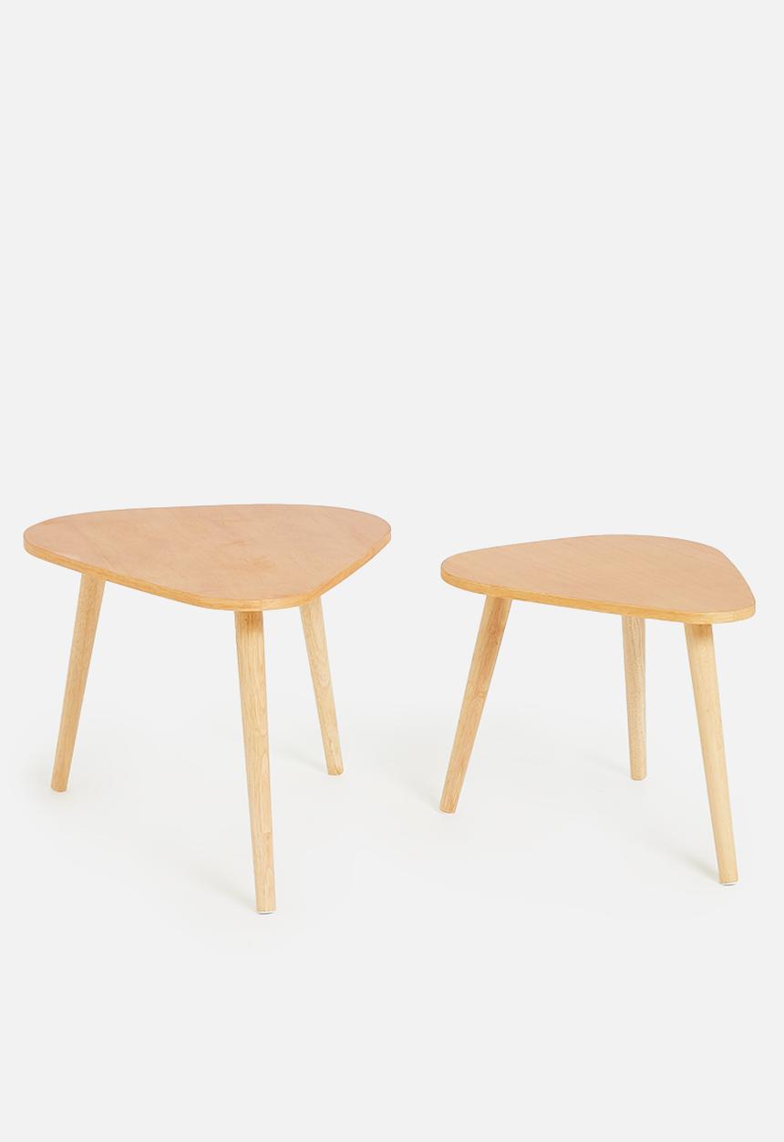 Sixth Floor - Olivia organic nested tables set of 2 - natural