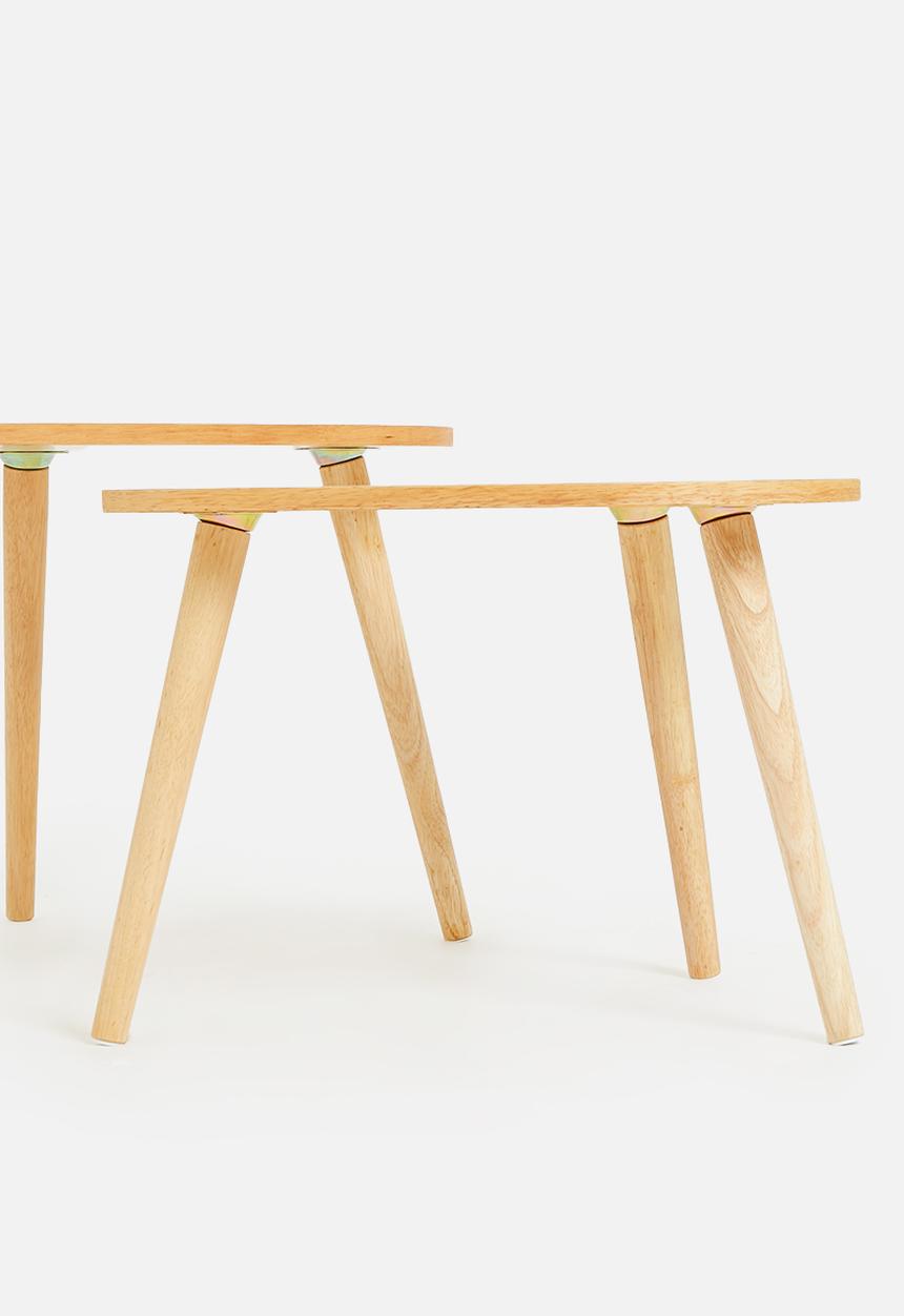 Sixth Floor - Olivia organic nested tables set of 2 - natural