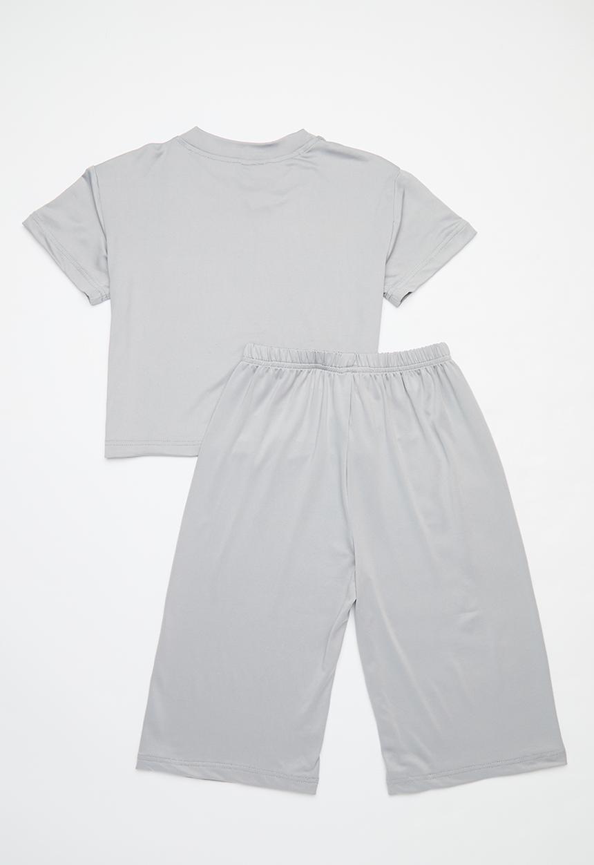 Pop Candy - Cropped top and pants set - grey
