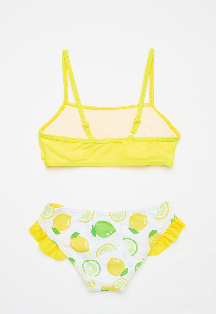 Pop Candy - 2 Piece lemon & lime bikini set - yellow & white