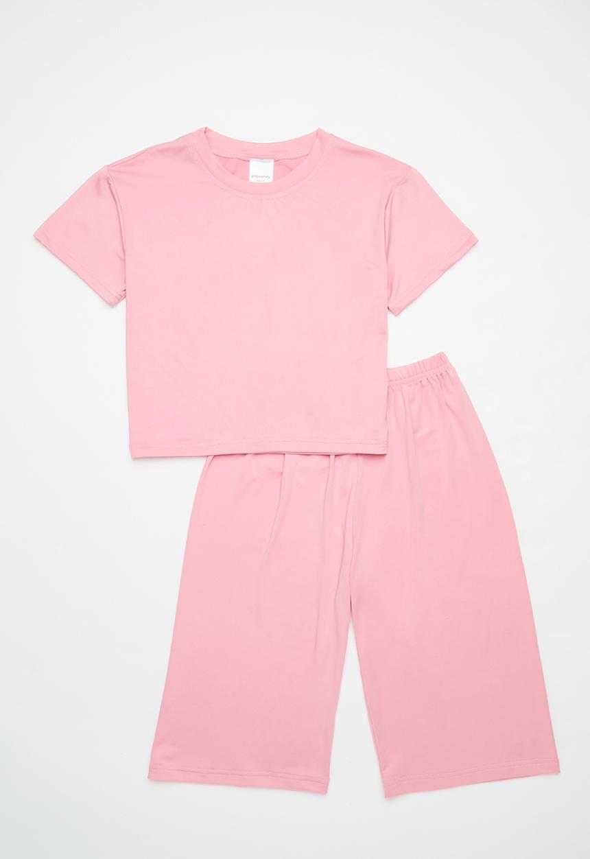 Pop Candy - Cropped top and pants set - pink