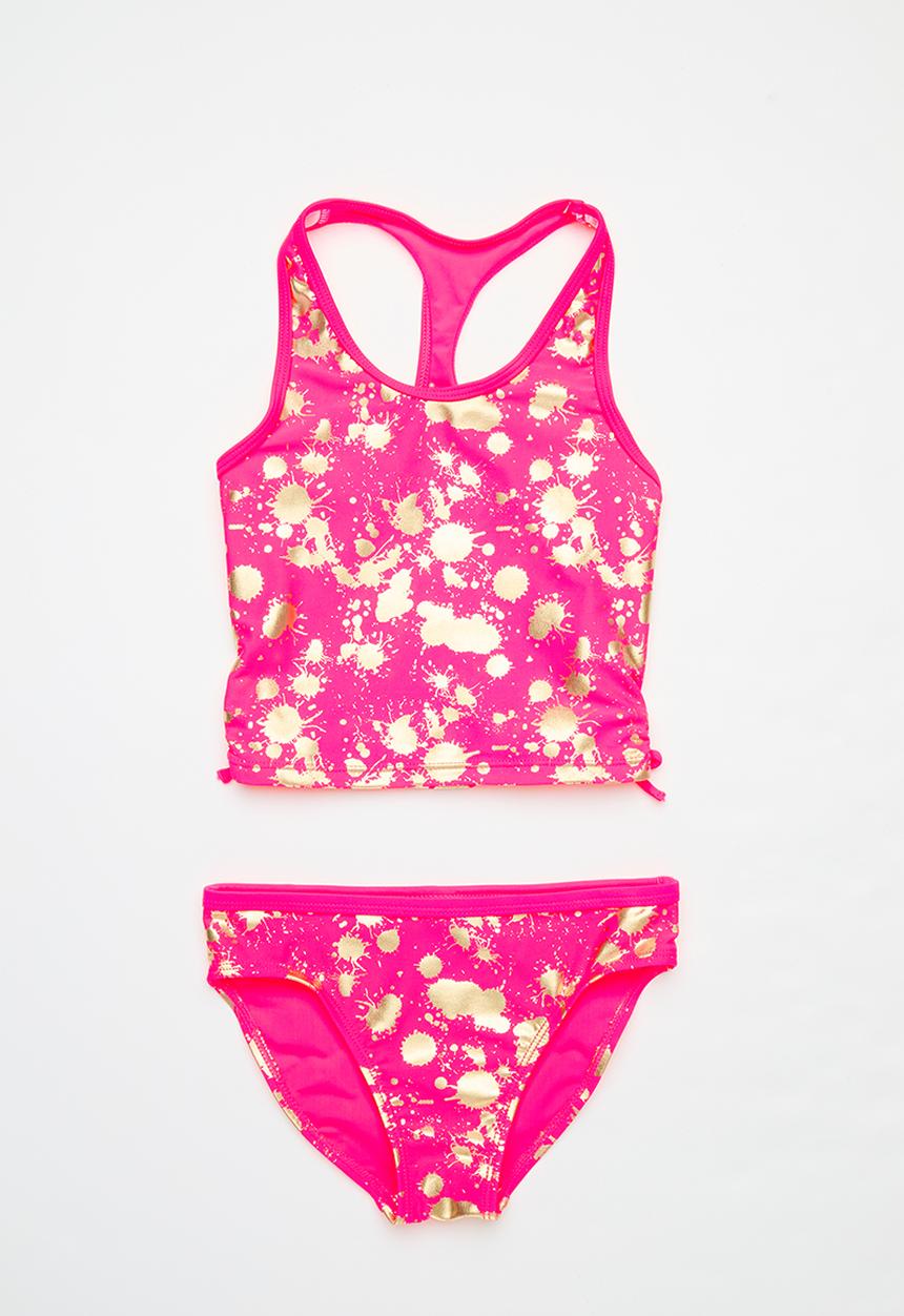 Pop Candy - 2 Piece tankini - pink & gold