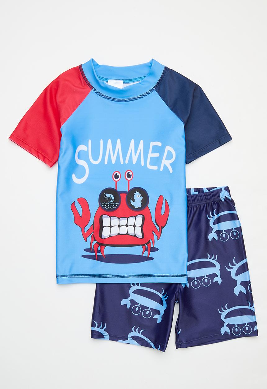 Pop Candy - Boys 2 Piece swimsuit - blue