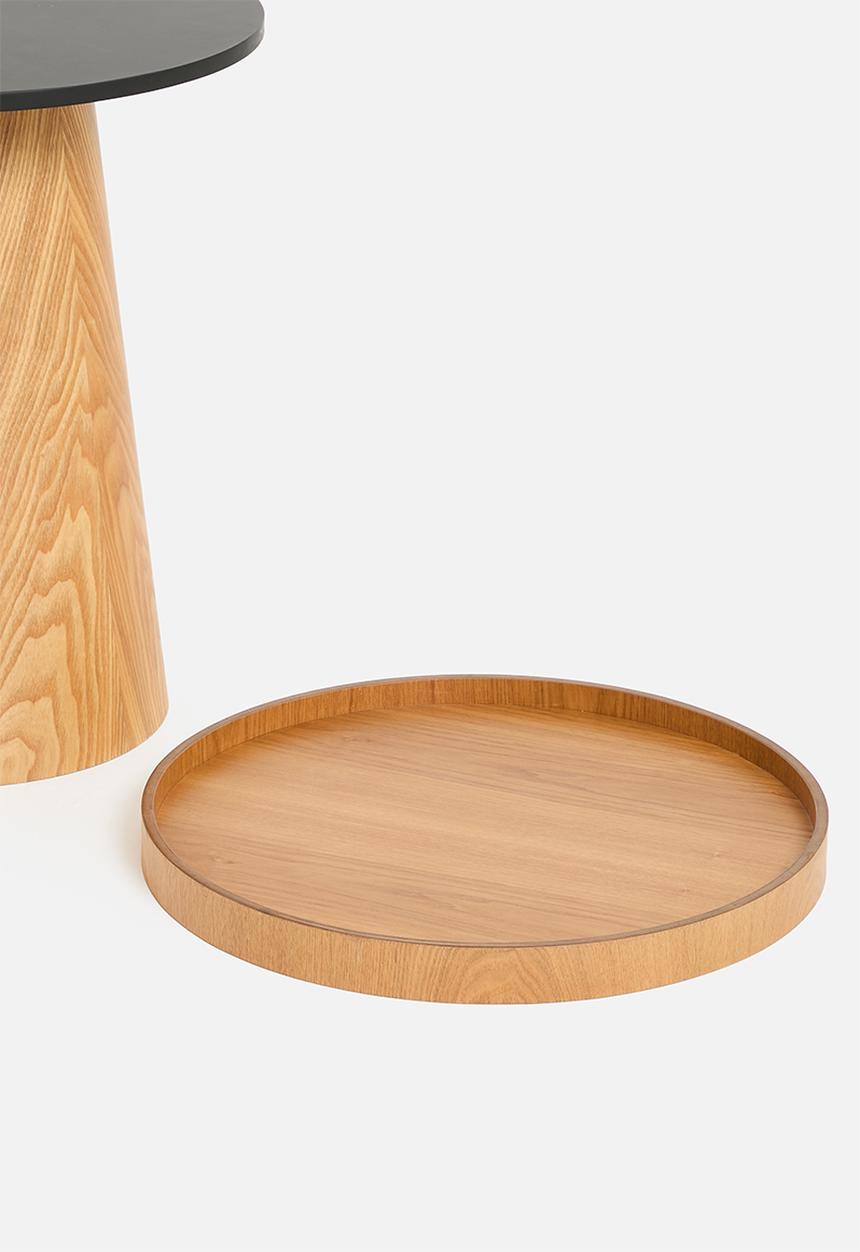 Sixth Floor - Charlotte 2 in 1 side table with removable tray - natural