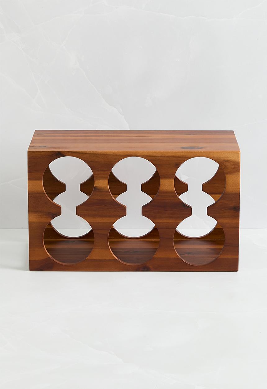 Sixth Floor - Vesper wooden wine rack - natural