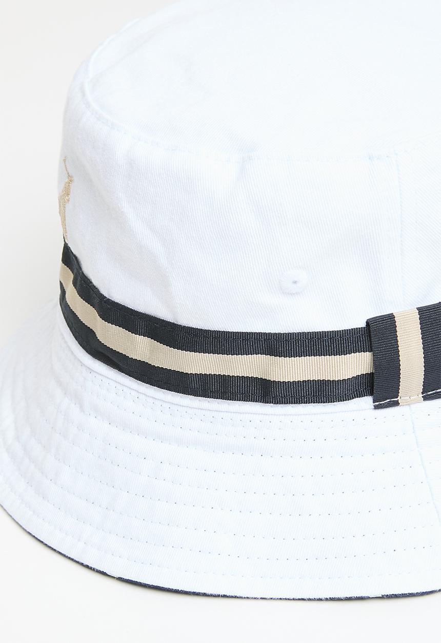 POLO - Monogram reversible bucket - white