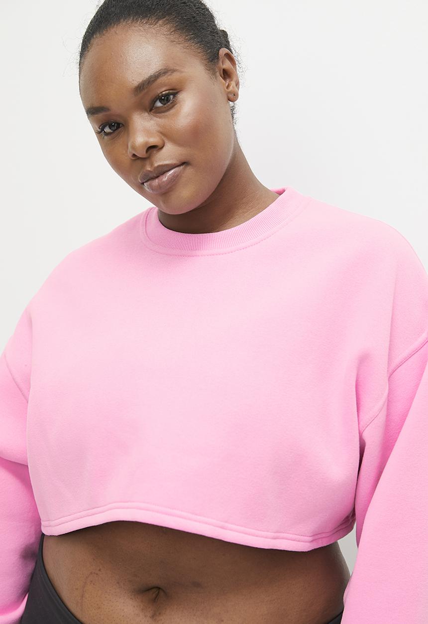 Cotton On - Plus Plush Cropped Shrug - Pink Fizz