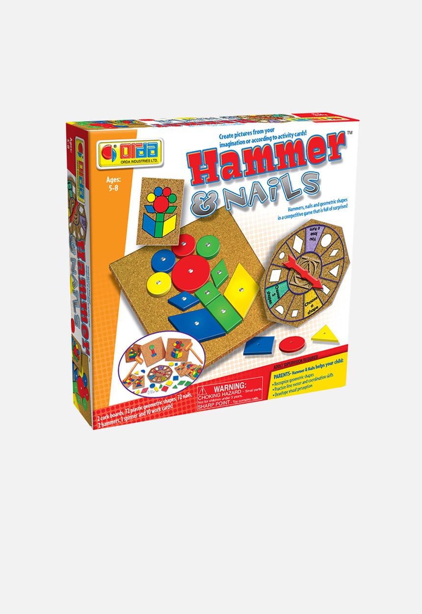 Greenbean Learning - Hammer & nails – fine motor game – 159 pieces - multi