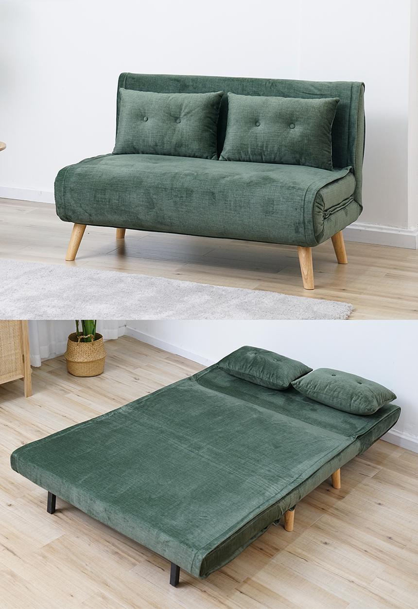 Sixth Floor - Haley foldable 2 seater sofa - green