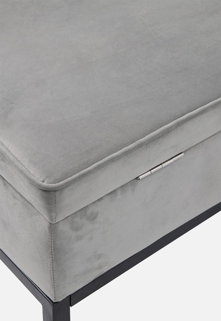 Sixth Floor - Milo storage ottoman - grey