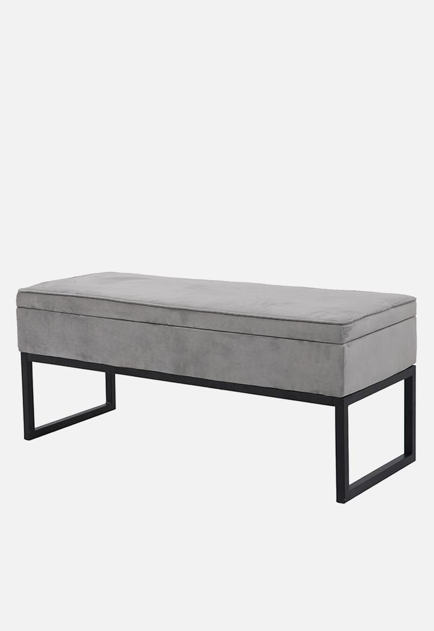Sixth Floor - Milo storage ottoman - grey