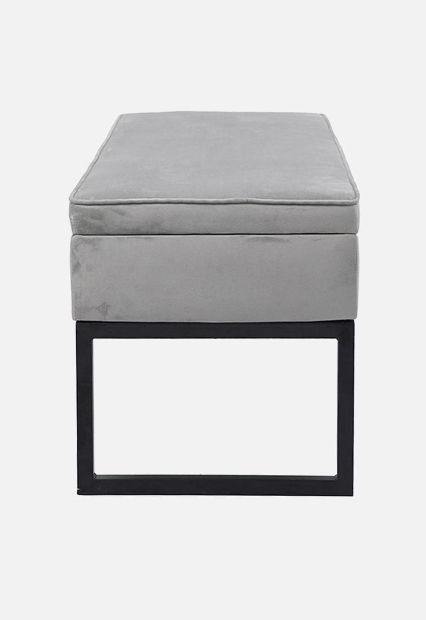 Sixth Floor - Milo storage ottoman - grey