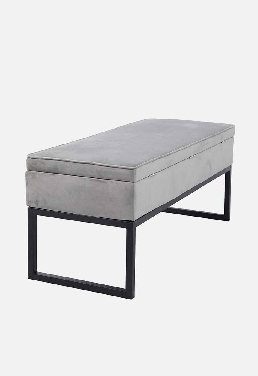 Sixth Floor - Milo storage ottoman - grey