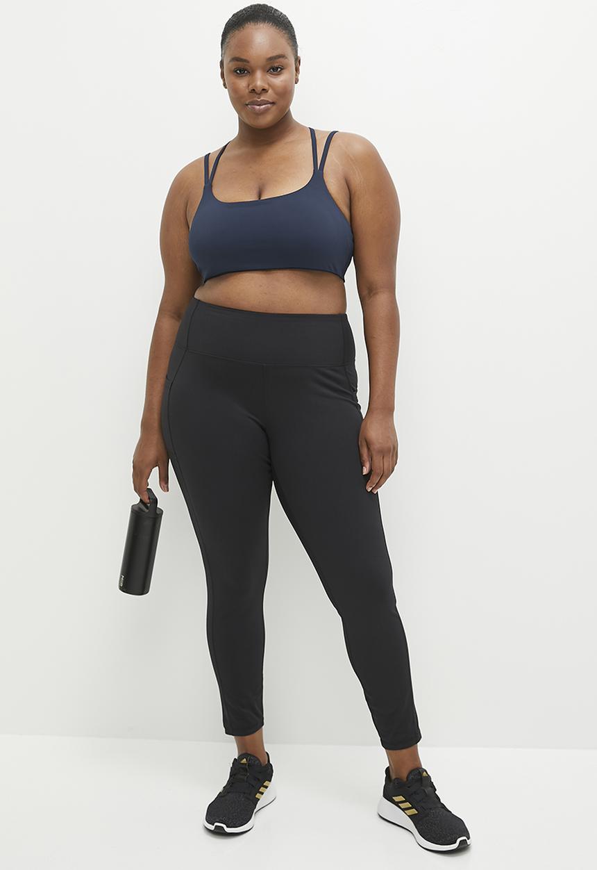 Cotton On - Plus Recycled Strappy Sports Crop - Oceanic Navy